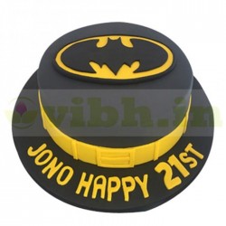 Batman Black Fondant Cake	
