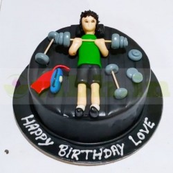 Customized Gym Theme Designer Cake	