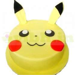 Pikachu Cartoon Fondant Cake	