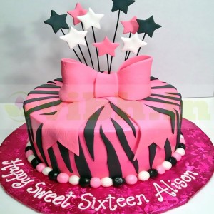 Send 16th Birthday Fondant Cake Online Dizovi Bakery