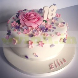 18th Birthday Designer Fondant Cake	