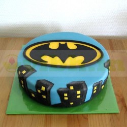 Batman Themed Fondant Cake	