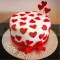 Cute Love Romantic Fondant Cake	