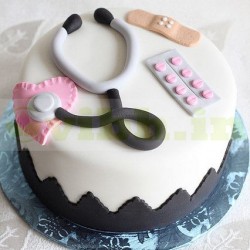 Dentist Theme Fondant Cake	