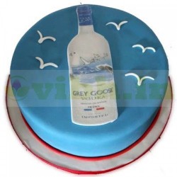 Grey Goose Vodka Themed Cake	