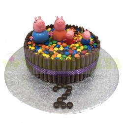 Peppa Pig Chocolate Gems Cake	