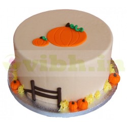 Pumpkin Theme Fondant Cake	