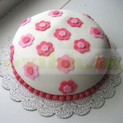 Pure Love Floral Fondant Cake	