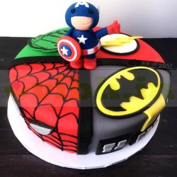 Avengers Birthday Fondant Cake	