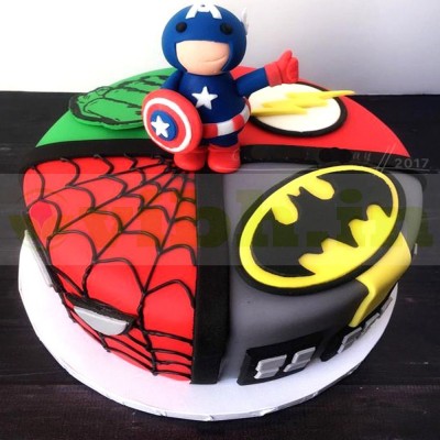 Avengers Birthday Fondant Cake From DIZOVI Bakery