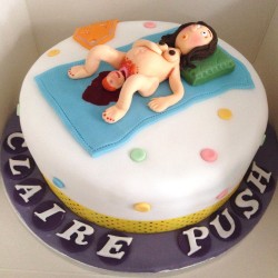 Baby Birth Themed Naughty Cake