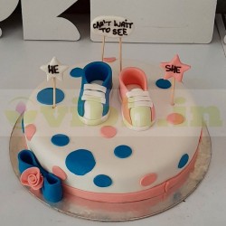 Baby Shower Delight Fondant Cake