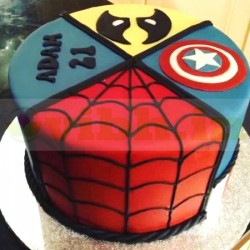 Cool Avengers Theme Fondant Cake	