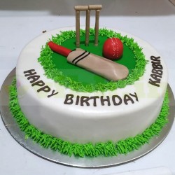 Cricket Themed Fondant Cake