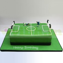 Football Ground Fondant Cake	