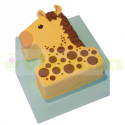 Giraffe Delight Fondant Cake	