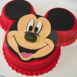 Mickey Mouse Face Cool Fondant Cake	