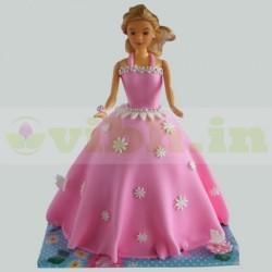 Just Wow Barbie Fondant Cake	