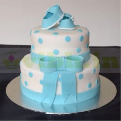 2 Tier Baby Shower Designer Fondant Cake	
