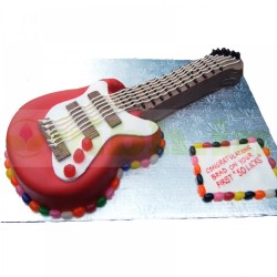 Electric Guitar Designer Fondant Cake	