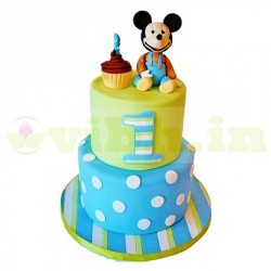 Cute Mickey Mouse Cartoon Cake	