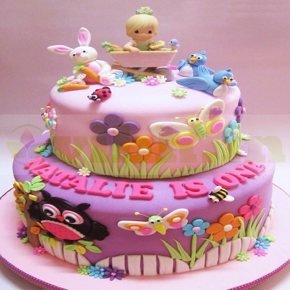 Order Kids Girl Birthday Fondant Cake Online : DIZOVI Bakery