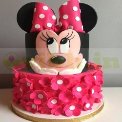 Minnie Mouse 1st Birthday Fondant Cake	