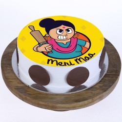 Meri Maa Pineapple Round Photo Cake