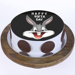 Bugs Bunny Pineapple Round Photo Cake