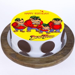 Duck Tales Pineapple Round Photo Cake