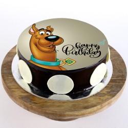 Scooby-Doo Chocolate Round Photo Cake
