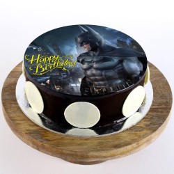 The Batman Chocolate Round Photo Cake