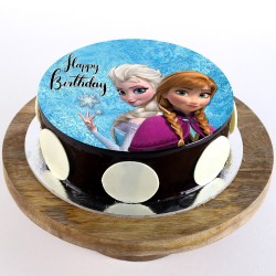 The Frozen Chocolate Round Photo Cake