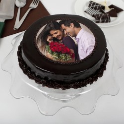 Chocolate Round Photo Cake