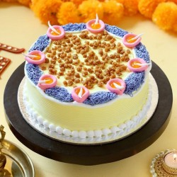 Diya Theme Butterscotch Cake