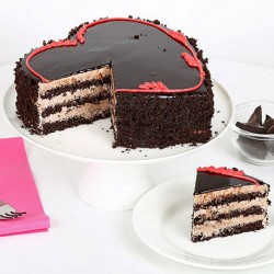 Fabulous Chocolate Heart Cake